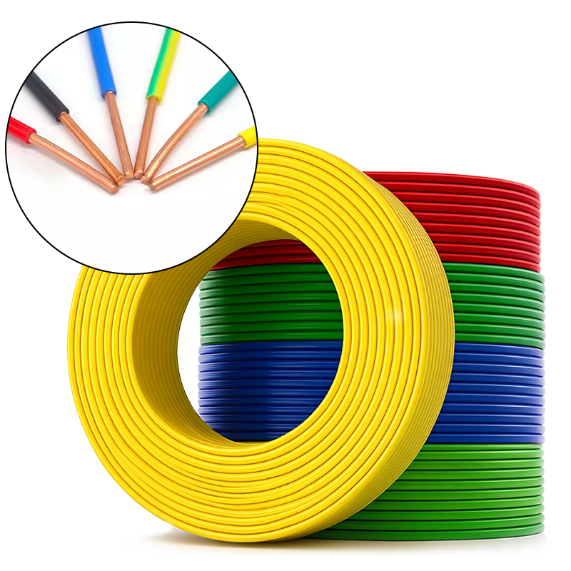 Single Core PVC Insulated RV RVV BV BVVB Flexible Cable Made of 1.5/0.5/1.0/0.75/2.5/4/6mm square Copper