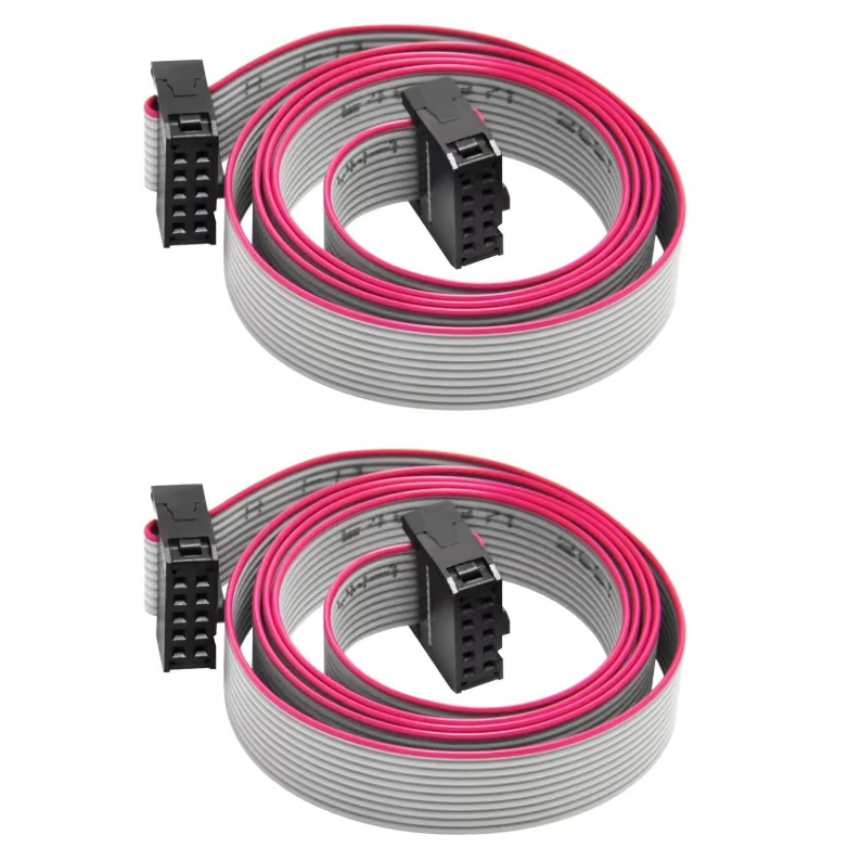 Manufacture 1.27mm 2.0mm 2.54mm IDC Flat Ribbon Sensor Gray Cable with Red Edge Assembly Wiring Harness with Conductive Fabric Cloth for Electrical Organ插图3
