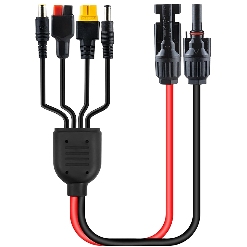 Outdoor Power Battery Charging Extension Cable with 1p Multiple Mc Connector to Tx60 Anders-on DC5521 DC7909 Plug for 18-12AWG