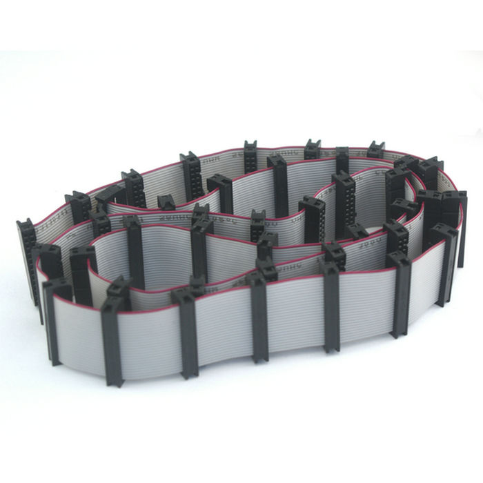 Manufacture 1.27mm 2.0mm 2.54mm IDC Flat Ribbon Sensor Gray Cable with Red Edge Assembly Wiring Harness with Conductive Fabric Cloth for Electrical Organ插图17