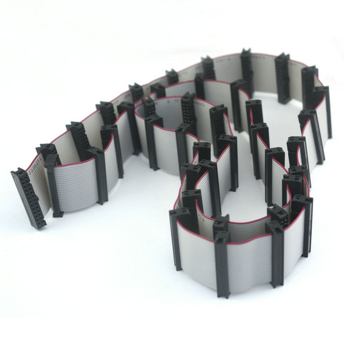 Manufacture 1.27mm 2.0mm 2.54mm IDC Flat Ribbon Sensor Gray Cable with Red Edge Assembly Wiring Harness with Conductive Fabric Cloth for Electrical Organ插图24