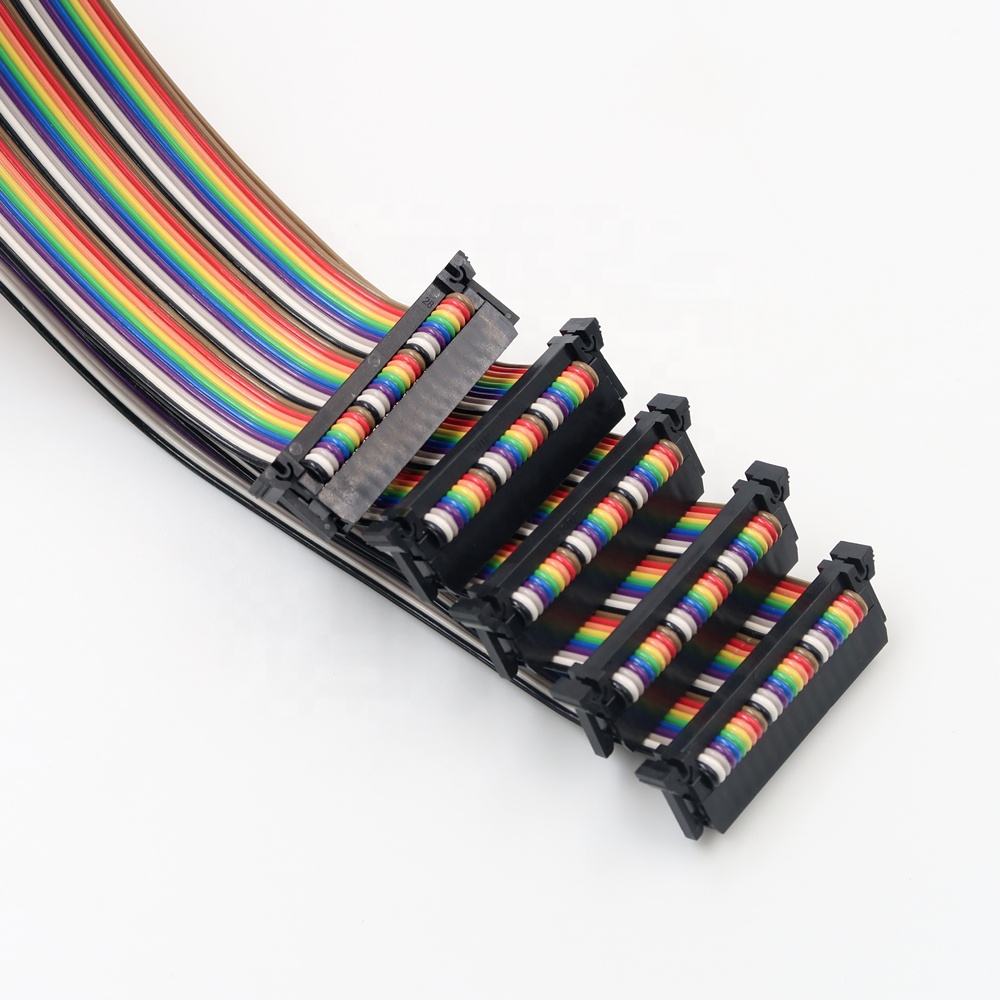 Manufacture 1.27mm 2.0mm 2.54mm IDC Flat Ribbon Sensor Gray Cable with Red Edge Assembly Wiring Harness with Conductive Fabric Cloth for Electrical Organ插图20
