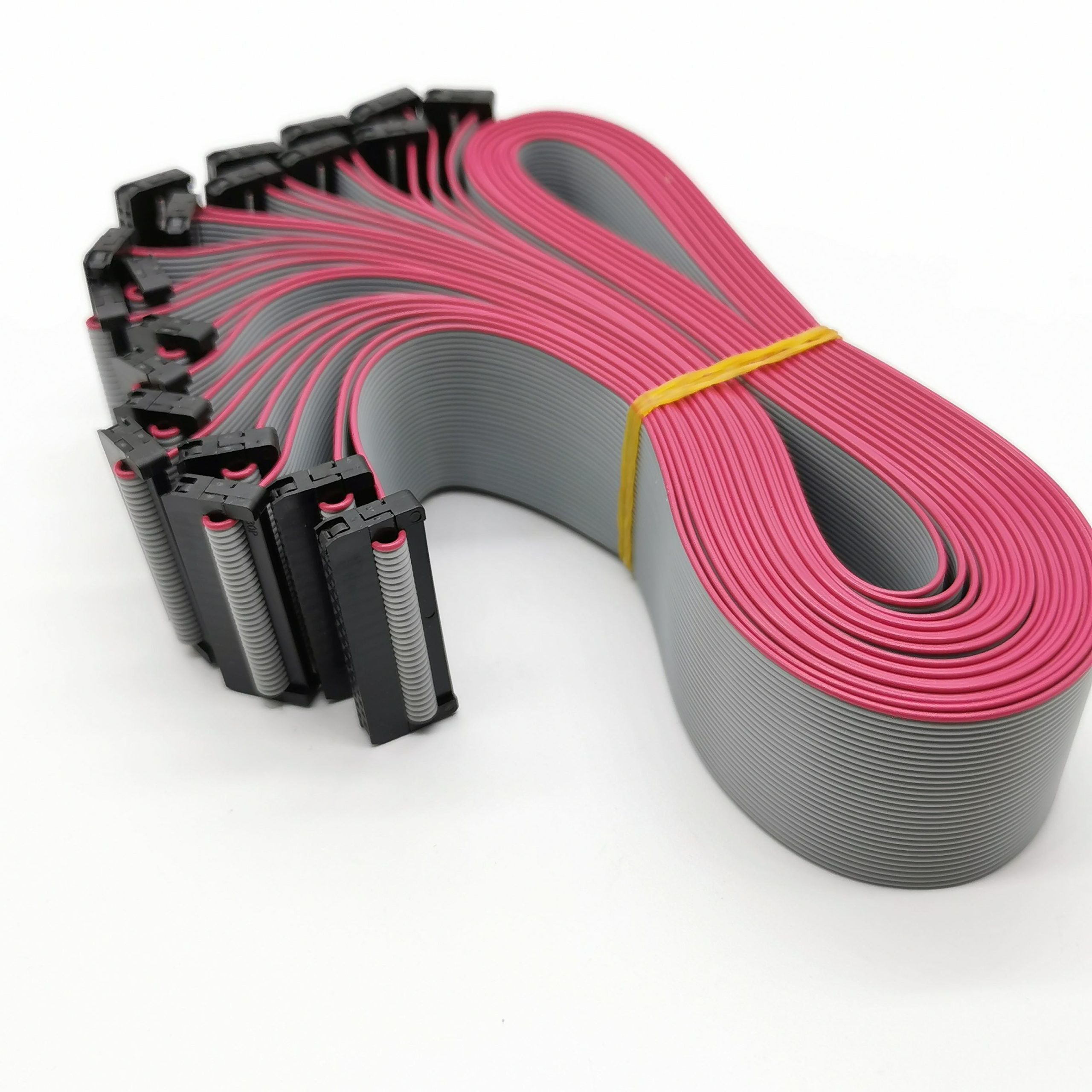 Manufacture 1.27mm 2.0mm 2.54mm IDC Flat Ribbon Sensor Gray Cable with Red Edge Assembly Wiring Harness with Conductive Fabric Cloth for Electrical Organ插图25
