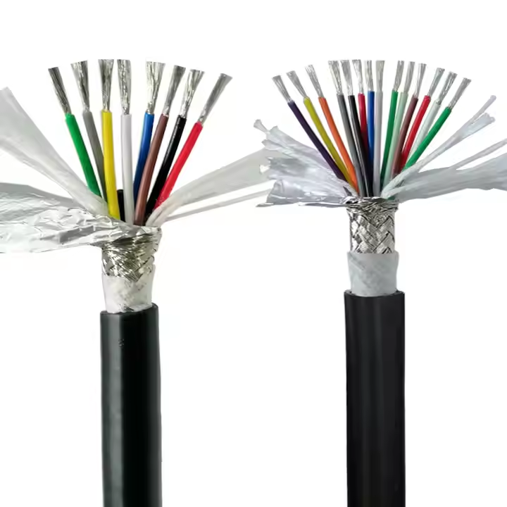 2 3 4 5 6 8 10 20 Core 0.3mm 0.5mm 0.75mm 1.5mm Copper Wire TRVVP Towline Drag Chain Shielded Cable PVC Flexible Electric Cable