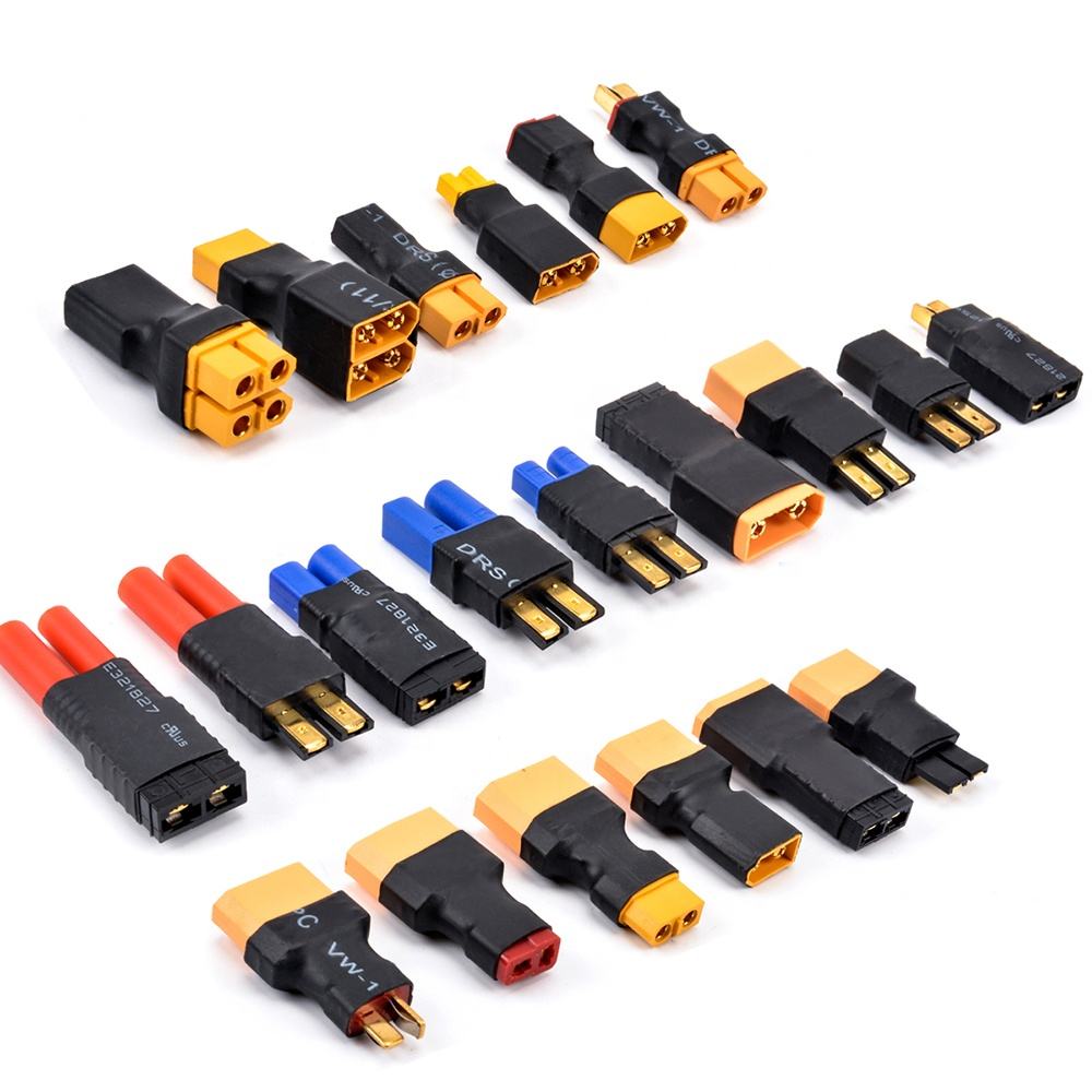 Amass XT30 XT60 XT90 TRX EC5 EC3 Deans T Plug HXT Female to Male Connectors Plug Adapter RC Lipo Battery Control DIY Parts