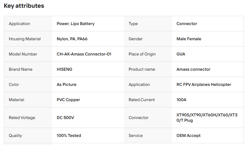 Amass Anti Spark XT90s XT90 XT60 XT30 MR30 XT120 Con Deans T Plug Male/Female Bullet RC Lipo Battery Banana Connector插图