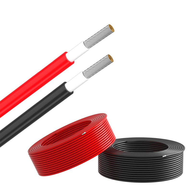 Tuv Twin Core Solar Wiring 2.5mm 4mm 10mm 16mm H1z2z2-k Copper Dual Power Panel Connector Accessories Pv 6mm2 Dc Solar Cable 6mm