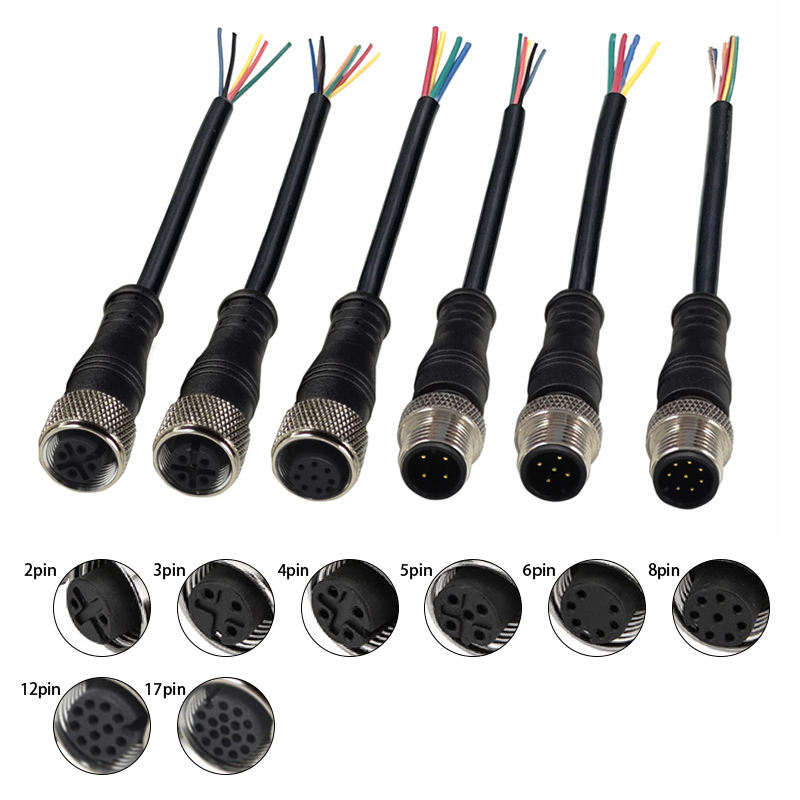 M5‑M16 Circular Connector Cables: 2‑8 Core PVC & PUR Custom Industrial Sensor Wiring Harness插图