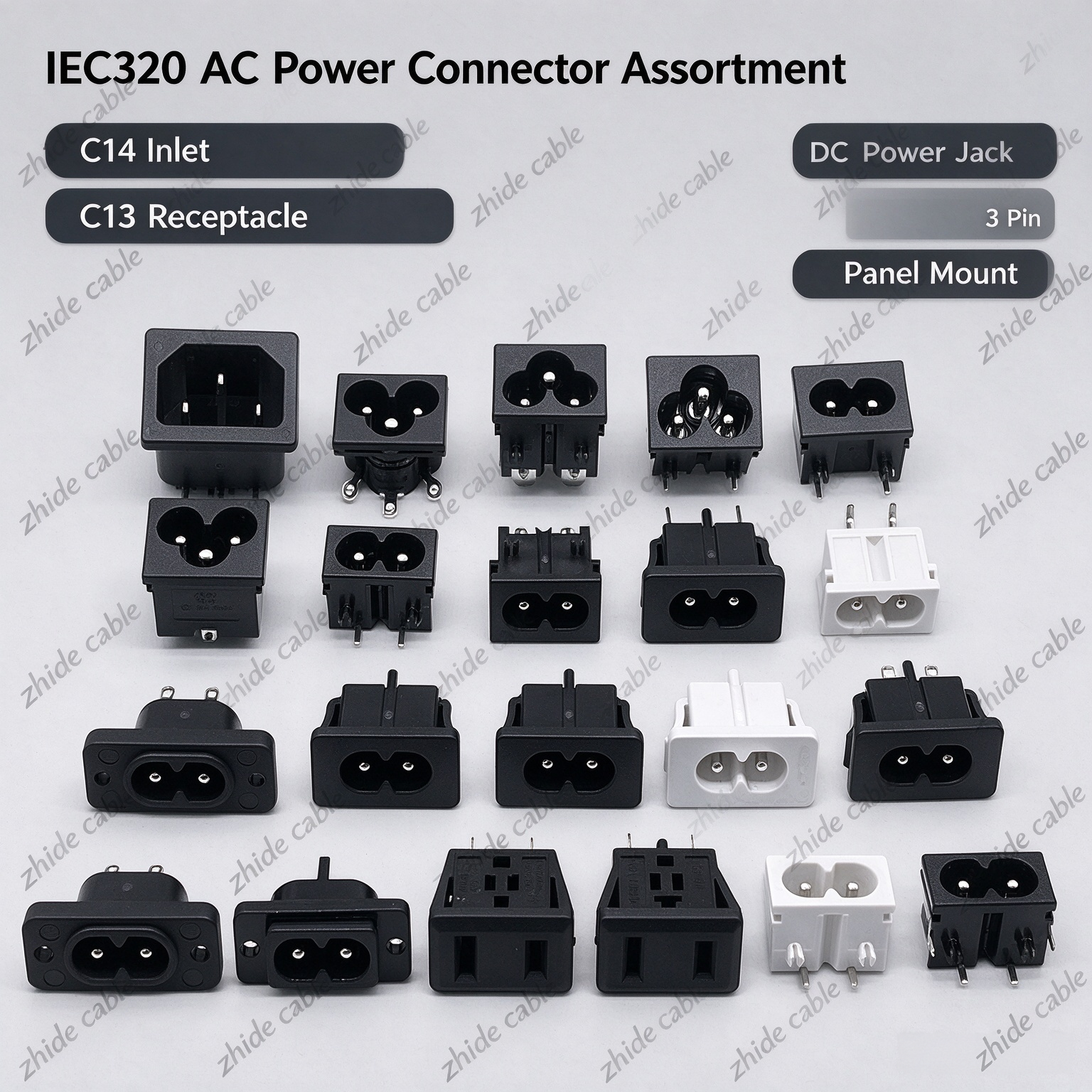 IEC320 C13 C14 C15 AC Power Inlet & Receptacle Socket插图4