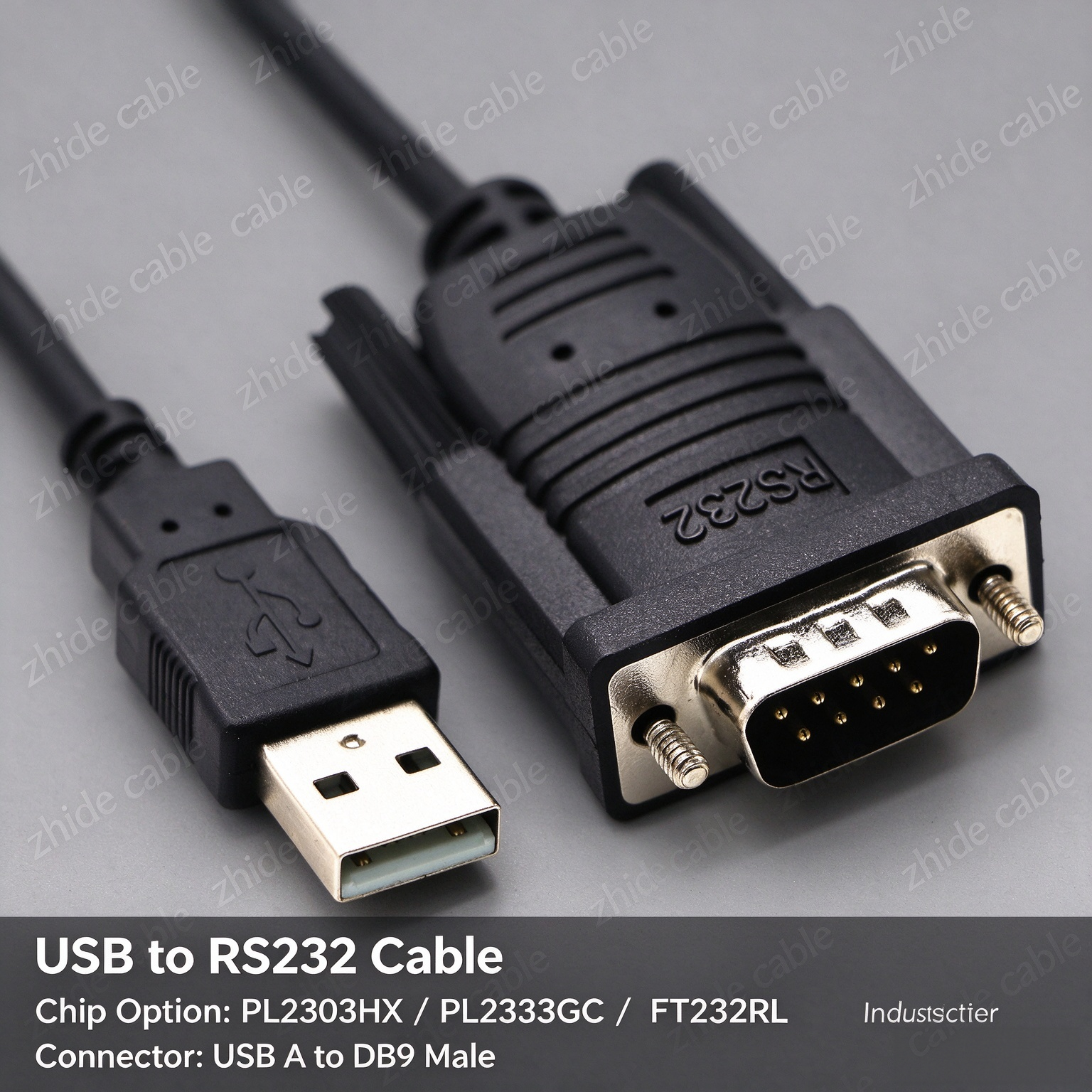 USB to RS232 Cable USB A to DB9 Male Female Serial Port Adapter Cable