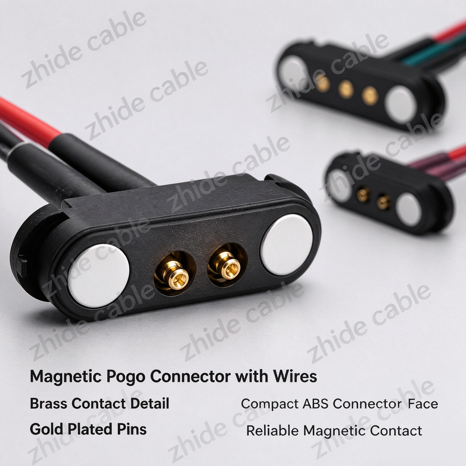 Custom Magnetic Pogo Pin Connector 2Pin~9Pin Magnetic Power Signal Connector | Zhide Cable插图6
